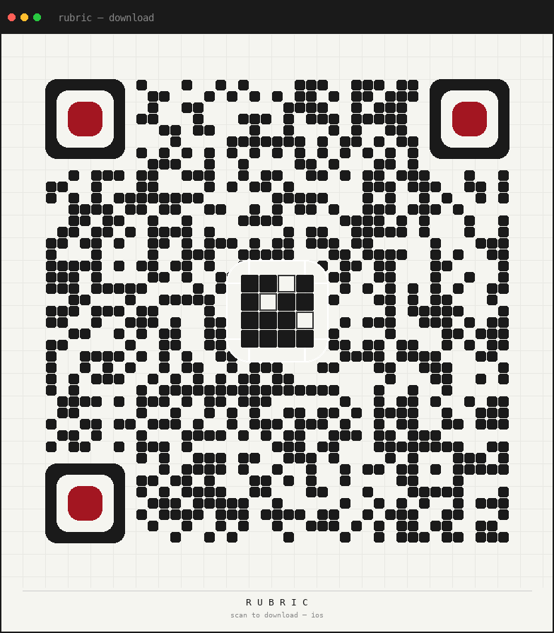 Rubric App Store QR code